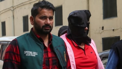 Delhi Police Special Cell and Haryana Police arrest Gangster Joginder Gyong in a joint operation in New Delhi on Saturday. Joginder has been convicted in 15 cases, including 5 murder cases. (ANI) Delhi Police Special Cell and Haryana Police arrest Gangster Joginder Gyong in a joint operation in New Delhi on Saturday. Joginder has been convicted in 15 cases, including 5 murder cases. (ANI)