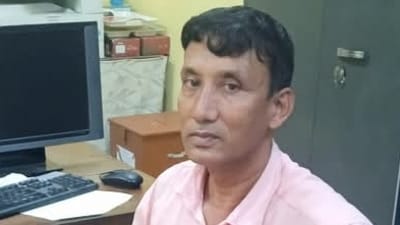 Faruque Ahmed, a non-teaching employee of Assam University Silchar who allegedly molested a 14-year-old adivasi girl at the university's Law Department on Friday. Faruque Ahmed, a non-teaching employee of Assam University Silchar who allegedly molested a 14-year-old adivasi girl at the university's Law Department on Friday.