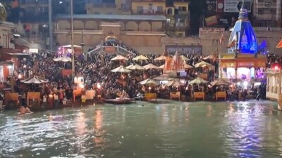 Basant Panchami: Haridwar witnessed an influx of devotees from different parts of the country. (X/@PTI_News) Basant Panchami: Haridwar witnessed an influx of devotees from different parts of the country. (X/@PTI_News)