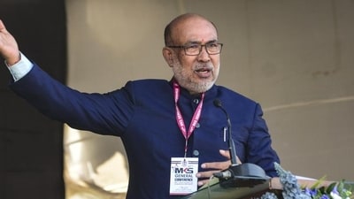 Manipur chief minister N Biren Singh(PTI) (HT_PRINT) Manipur chief minister N Biren Singh(PTI) (HT_PRINT)