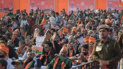 The BJP is ramping up its campaign for the Delhi elections. (RAJ K RAJ /HT PHOTO) The BJP is ramping up its campaign for the Delhi elections. (RAJ K RAJ /HT PHOTO)