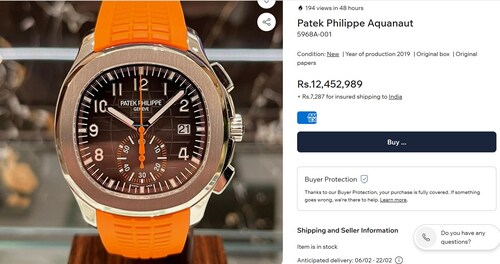 Badshah's watch comes with a price tag of ₹1.12 crore. (www.chrono24.in) Badshah's watch comes with a price tag of ₹1.12 crore. (www.chrono24.in)