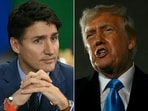 This combination of pictures shows Canada's Prime Minister Justin Trudeau in Rio de Janeiro, Brazil, and US President Donald Trump at Joint Base Andrews in Maryland. This combination of pictures shows Canada's Prime Minister Justin Trudeau in Rio de Janeiro, Brazil, and US President Donald Trump at Joint Base Andrews in Maryland.