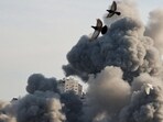 Smoke rises during an Israeli army operation in Jenin, in the Israeli-occupied West Bank