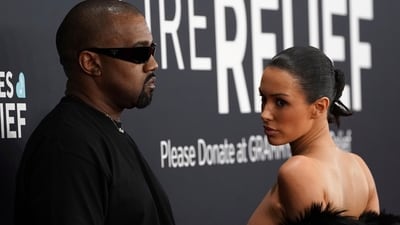 Kanye West, left, and Bianca Censori arrive at the 67th annual Grammy Awards on Sunday, Feb. 2, 2025, in Los Angeles. (Photo by Jordan Strauss/Invision/AP) (Jordan Strauss/Invision/AP) Kanye West, left, and Bianca Censori arrive at the 67th annual Grammy Awards on Sunday, Feb. 2, 2025, in Los Angeles. (Photo by Jordan Strauss/Invision/AP) (Jordan Strauss/Invision/AP)