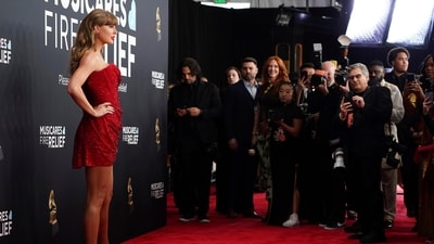 Taylor Swift arrives at the 67th annual Grammy Awards on Sunday, Feb. 2, 2025, in Los Angeles. (Jordan Strauss/Invision/AP) Taylor Swift arrives at the 67th annual Grammy Awards on Sunday, Feb. 2, 2025, in Los Angeles. (Jordan Strauss/Invision/AP)