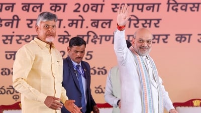 N Chandrababu Naidu with Amit Shah (file photo) N Chandrababu Naidu with Amit Shah (file photo)
