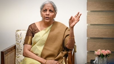 Union finance minister Nirmala Sitharaman at her residence in New Delhi on February 2, 2025. (Sanchit Khanna/ Hindustan Times) Union finance minister Nirmala Sitharaman at her residence in New Delhi on February 2, 2025. (Sanchit Khanna/ Hindustan Times)