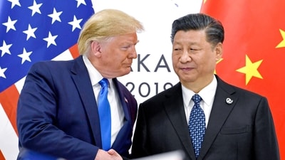 FILE - President Donald Trump shakes hands with China's President Xi Jinping during a meeting on the sidelines of the G-20 summit in Osaka, Japan, June 29, 2019. (AP Photo/Susan Walsh, File) (AP) FILE - President Donald Trump shakes hands with China's President Xi Jinping during a meeting on the sidelines of the G-20 summit in Osaka, Japan, June 29, 2019. (AP Photo/Susan Walsh, File) (AP)