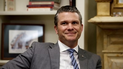 Pete Hegseth backed President Donald Trump's contentious claim that diverse hiring practices were to blame for the deadly incident. (REUTERS)