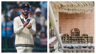 Architectural Digest India has shared photos of Virat Kohli's newest restaurant in Indore. (Pic on right courtesy: Architectural Digest India)