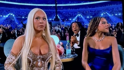 Beyonce looked visibly shocked after she was announced as the winner in Best Country music album category Beyonce looked visibly shocked after she was announced as the winner in Best Country music album category