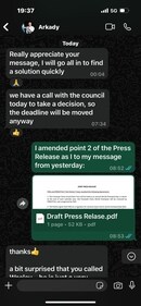 Freestyle Chess co-owner and FIDE president's alleged WhatsApp conversation.