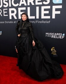 Lady Gaga in a dramatic goth aesthetic