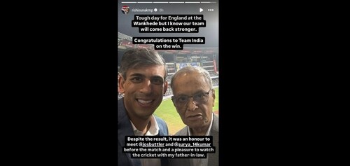 A screengrab of Rishi Sunak's Instagram Story. (Instagram/@rishisunakmp) A screengrab of Rishi Sunak's Instagram Story. (Instagram/@rishisunakmp)