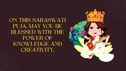 Happy Saraswati Puja 2025 (Image by Canva)