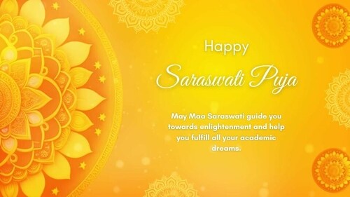 Happy Saraswati Puja 2025 (Image by Canva)