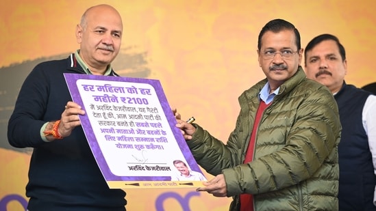 Delhi election 2025 highlights: Arvind Kejriwal, National Convenor of Aam Admi Party, along with AAP leader Manish Sisodia during the launch of AAP's Manifesto ahead of Vidhan Sabha Elections at AAP Party Headquarters in New Delhi Delhi election 2025 highlights: Arvind Kejriwal, National Convenor of Aam Admi Party, along with AAP leader Manish Sisodia during the launch of AAP's Manifesto ahead of Vidhan Sabha Elections at AAP Party Headquarters in New Delhi