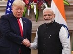 Donald Trump with Prime Minister Narendra Modi. Donald Trump with Prime Minister Narendra Modi.