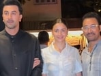 Ranbir Kapoor, Alia Bhatt, and Aamir Loveyapa screening. Ranbir Kapoor, Alia Bhatt, and Aamir Loveyapa screening.