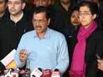 AAP national convenor Arvind Kejriwal spoke to reporters after the EC meeting along with Delhi CM Atishi and Raghav Chadha. AAP national convenor Arvind Kejriwal spoke to reporters after the EC meeting along with Delhi CM Atishi and Raghav Chadha.