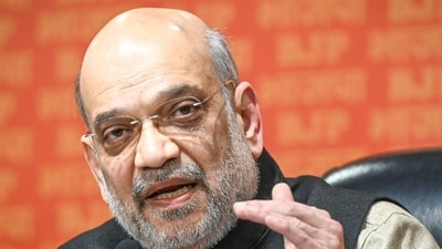 New Delhi, India - Dec. 18, 2024: Amit Shah, Union Minister of Home along with other Cabinet Ministers addresses a press conference at BJP Headquarters in New Delhi, India, on Wednesday, December 18, 2024. (Photo by Sanchit Khanna/ Hindustan Times) (Hindustan Times) New Delhi, India - Dec. 18, 2024: Amit Shah, Union Minister of Home along with other Cabinet Ministers addresses a press conference at BJP Headquarters in New Delhi, India, on Wednesday, December 18, 2024. (Photo by Sanchit Khanna/ Hindustan Times) (Hindustan Times)