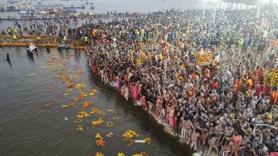 Over 2.57 crore participated in the holy bathing rituals till 8 pm, according to the Uttar Pradesh government. 13 akharas carried out processions, each within a 40 minute window. (HT_PRINT) Over 2.57 crore participated in the holy bathing rituals till 8 pm, according to the Uttar Pradesh government. 13 akharas carried out processions, each within a 40 minute window. (HT_PRINT)