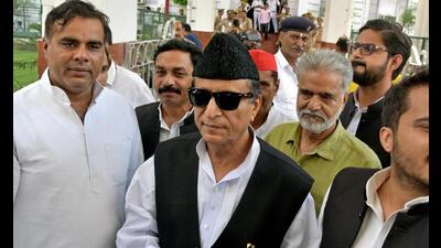Azam Khan is lodged in Sitapur jail after being convicted by the Rampur MP/MLA court in two separate birth certificate cases of his son Abdullah Azam in October 2023. (File Photo) Azam Khan is lodged in Sitapur jail after being convicted by the Rampur MP/MLA court in two separate birth certificate cases of his son Abdullah Azam in October 2023. (File Photo)