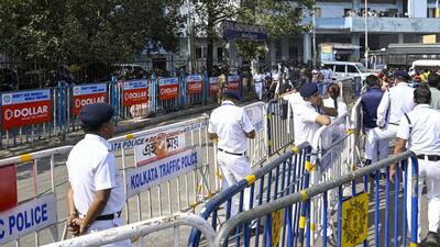 Police at the Civil and Criminal Court, Sealdah that tried the RG Kar hospital rape case (HT Photo)