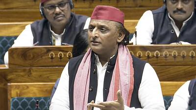 Samajwadi Party MP Akhilesh Yadav speaks in the Lok Sabha on Tuesday. (Sansad TV) Samajwadi Party MP Akhilesh Yadav speaks in the Lok Sabha on Tuesday. (Sansad TV)