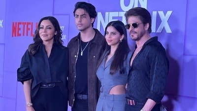 Shah Rukh Khan attended the event with his wife, Gauri Khan, son, Aryan Khan and daughter, Suhana Khan. Shah Rukh Khan attended the event with his wife, Gauri Khan, son, Aryan Khan and daughter, Suhana Khan.