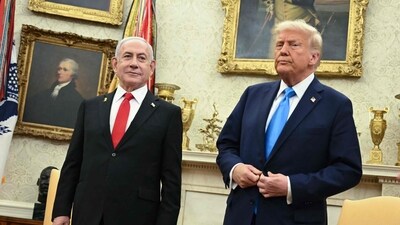 US President Donald Trump (C) and Vice President JD Vance (R) meet with Israel's Prime Minister Benjamin Netanyahu in the Oval Office of the White House in Washington, DC, on February 4, 2025. (AFP) US President Donald Trump (C) and Vice President JD Vance (R) meet with Israel's Prime Minister Benjamin Netanyahu in the Oval Office of the White House in Washington, DC, on February 4, 2025. (AFP)