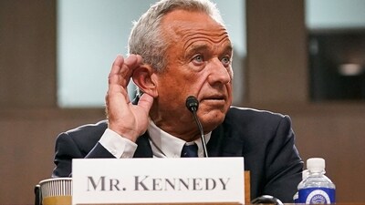RFK Jr. had faced tough questions at the first of his two Senate hearings before the Finance Committee, which was often interrupted by protesters. (REUTERS)