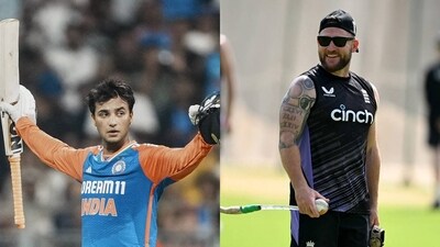 Abhishek Sharma broke the record for mosts sixes and highest score by an Indian in a T20I innings Abhishek Sharma broke the record for mosts sixes and highest score by an Indian in a T20I innings