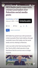 Usman Khawaja expresses shock at Peter Lalor's sacking. (Instagram/@usman_khawajy) Usman Khawaja expresses shock at Peter Lalor's sacking. (Instagram/@usman_khawajy)