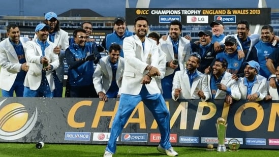 Virat Kohli danced to Gangnam Style tunes after CT 2013 win. (X Image)