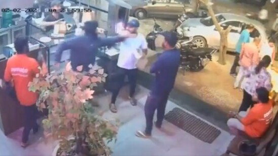 The incident, captured on CCTV, has sparked public outrage and prompted a police response. (X/@about_karnataka)