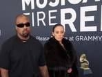 Kanye West and Bianca Censori pose at the red carpet during the 67th Annual Grammy Awards in Los Angeles, California, U.S., February 2, 2025. REUTERS/Daniel Cole
