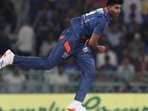 Lucknow Super Giants Mayank Yadav bowls a delivery during the Indian Premier League cricket match between Gujarat Titans and Lucknow Super Giants. Lucknow Super Giants Mayank Yadav bowls a delivery during the Indian Premier League cricket match between Gujarat Titans and Lucknow Super Giants.