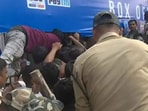 A stampede-like situation near Barabati Stadium in Cuttack A stampede-like situation near Barabati Stadium in Cuttack
