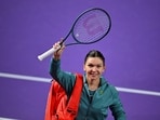 Simona Halep waves to the crowd at the end of a match during Transylvania Open in Cluj-Napoca, Romania