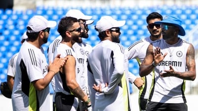 India's captain Rohit Sharma with teammates Virat Kohli, Hardik Pandya, Axar Patel and Ravindra Jadeja during a practice session ahead of the first ODI match against England, at VCA stadium in Nagpur (Snehal Sontakke) India's captain Rohit Sharma with teammates Virat Kohli, Hardik Pandya, Axar Patel and Ravindra Jadeja during a practice session ahead of the first ODI match against England, at VCA stadium in Nagpur (Snehal Sontakke)