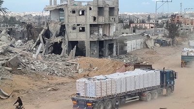 Additionally, Trump proposed relocating Palestinians from their homes in the war-torn region to 'areas where the leaders currently say no,' with the aim of transforming the land into 'the Riviera of the Middle East.' (REUTERS)