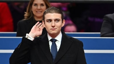 Barron Trump was spotted at NYU for the first time since his father's inauguration. (AFP) Barron Trump was spotted at NYU for the first time since his father's inauguration. (AFP)
