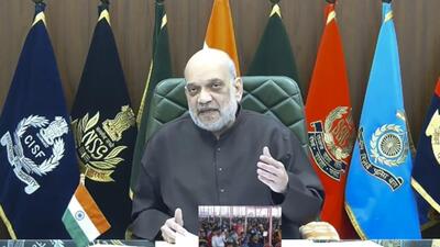 Union home minister Amit Shah virtually addresses an appointment letter distribution programme of the Tripura government in Agartala on Wednesday. (@AmitShah) Union home minister Amit Shah virtually addresses an appointment letter distribution programme of the Tripura government in Agartala on Wednesday. (@AmitShah)