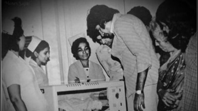 Amitabh Bachchan shared a throwback picture on son Abhishek Bachchan's 49th birthday Amitabh Bachchan shared a throwback picture on son Abhishek Bachchan's 49th birthday