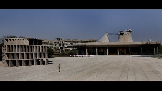 Designed by acclaimed French architect Le Corbusier, the Capitol Complex, Chandigarh, was designated a World Heritage site by UNESCO in 2016. (HT File)