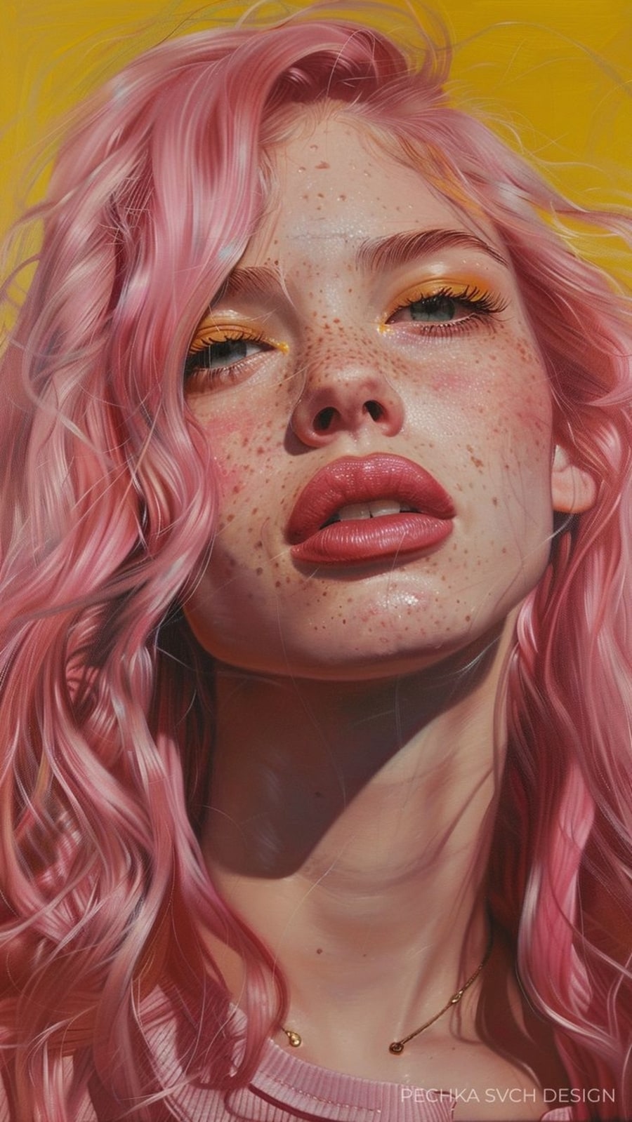 a_woman_with_pink_hair