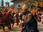 Vicky Kaushal performs the lezim dance in the Chhaava trailer. Vicky Kaushal performs the lezim dance in the Chhaava trailer.