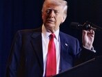 US President Donald Trump speaks during the National Prayer Breakfast in Washington, DC. US President Donald Trump speaks during the National Prayer Breakfast in Washington, DC.
